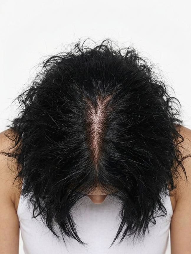 Hair before Eurohairlab treatment
